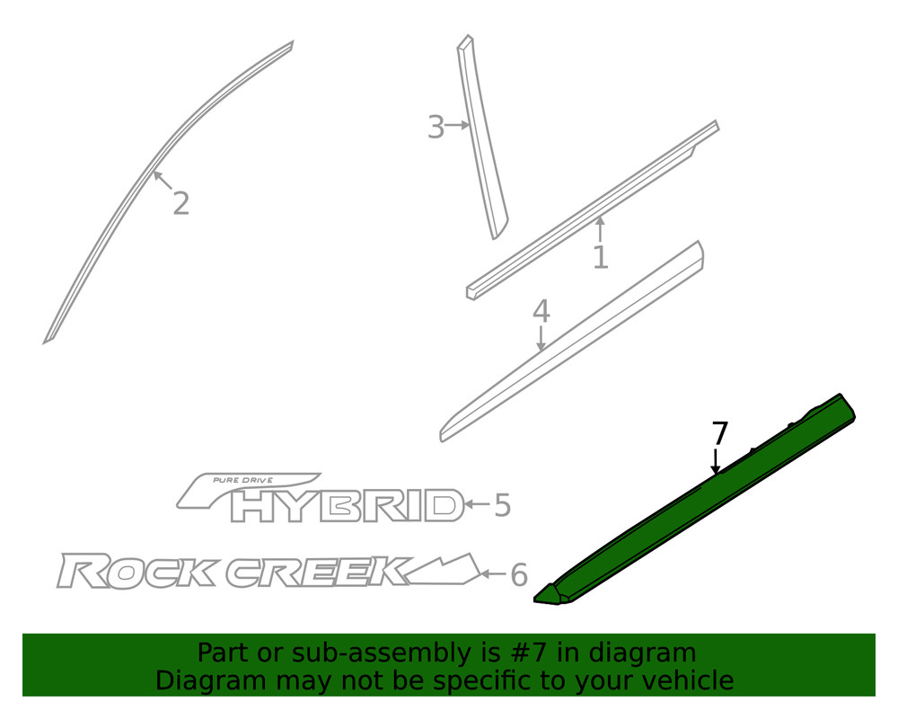 Genuine Nissan Rocker Panel Guard 80876-9PB0A
