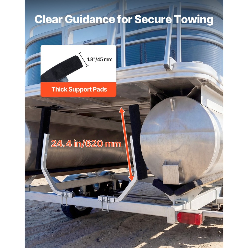 Boat Trailer Guide-on Bunk-Style Pontoon Trailers Post Kit w/Thick Support Pads