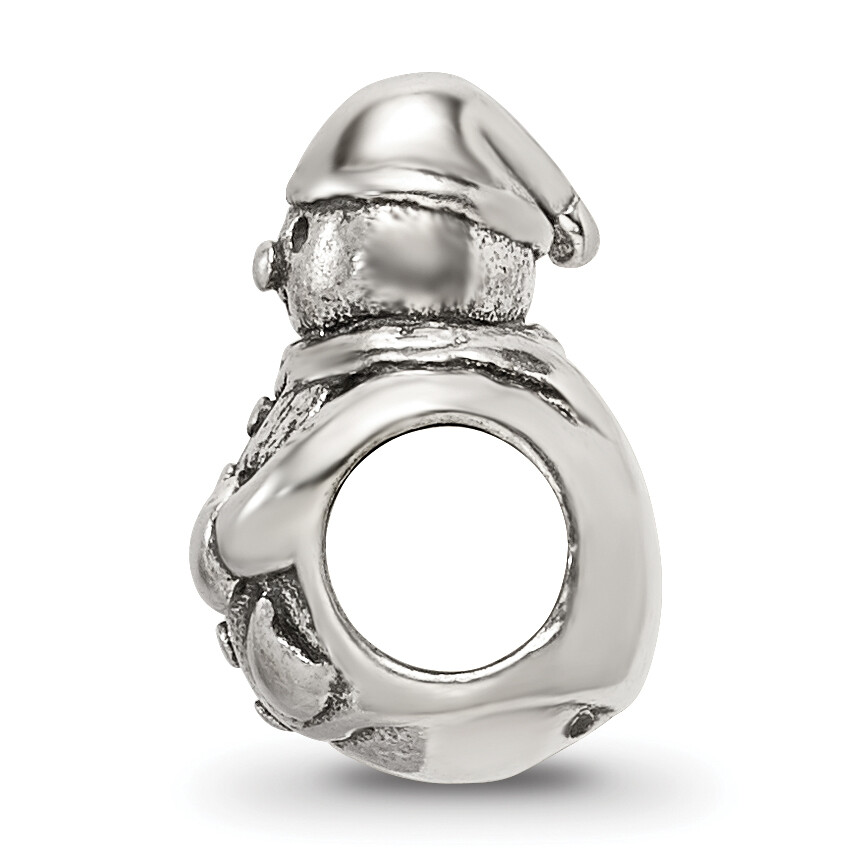 Silver Reflections Snowman Bead QRS296