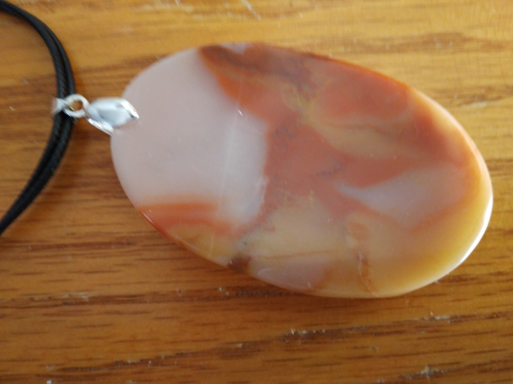 Multicolor Agate Handcarved Lady Pendant Necklace
