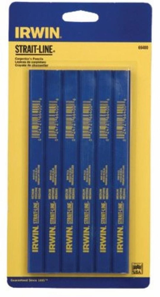 Irwin Tools Strait-Line 66400 Medium-Lead Carpenter's Pencil 12 PACK!!!