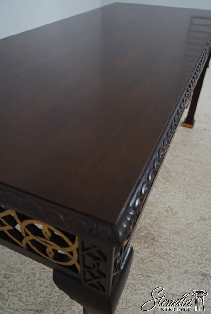 68148: BAKER Chippendale Large Mahogany Library Table