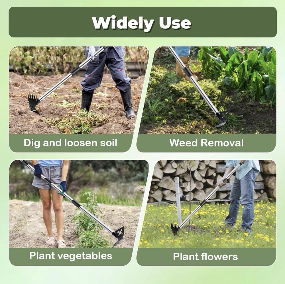Weed Puller Tool with Long Handle - 60 Manual Weeder Remover Tool, 2...