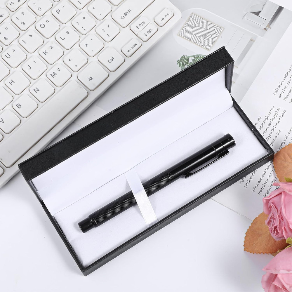 PU Leather Pen Gift Boxes Empty , Long Rectangle Single Pen Case Empty Ballpoint