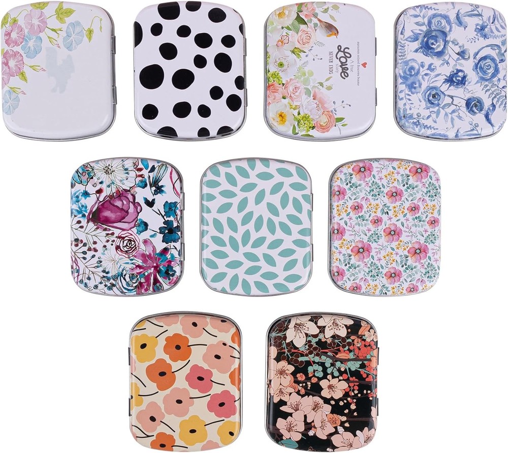 Framendino, 9 Pack Mini Rectangular Iron Tin Box with 9 Pack, 9 Colors 1