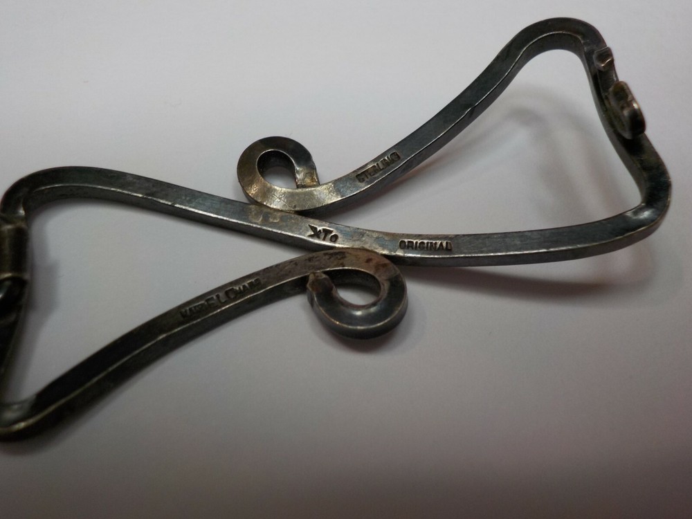 Ella L Cone Sterling Barrette signed xTo handELCmade original