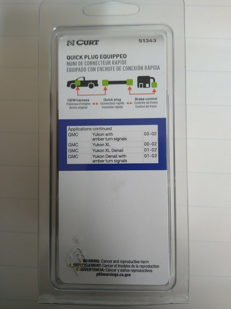 Curt 51343 Brake Control Harness