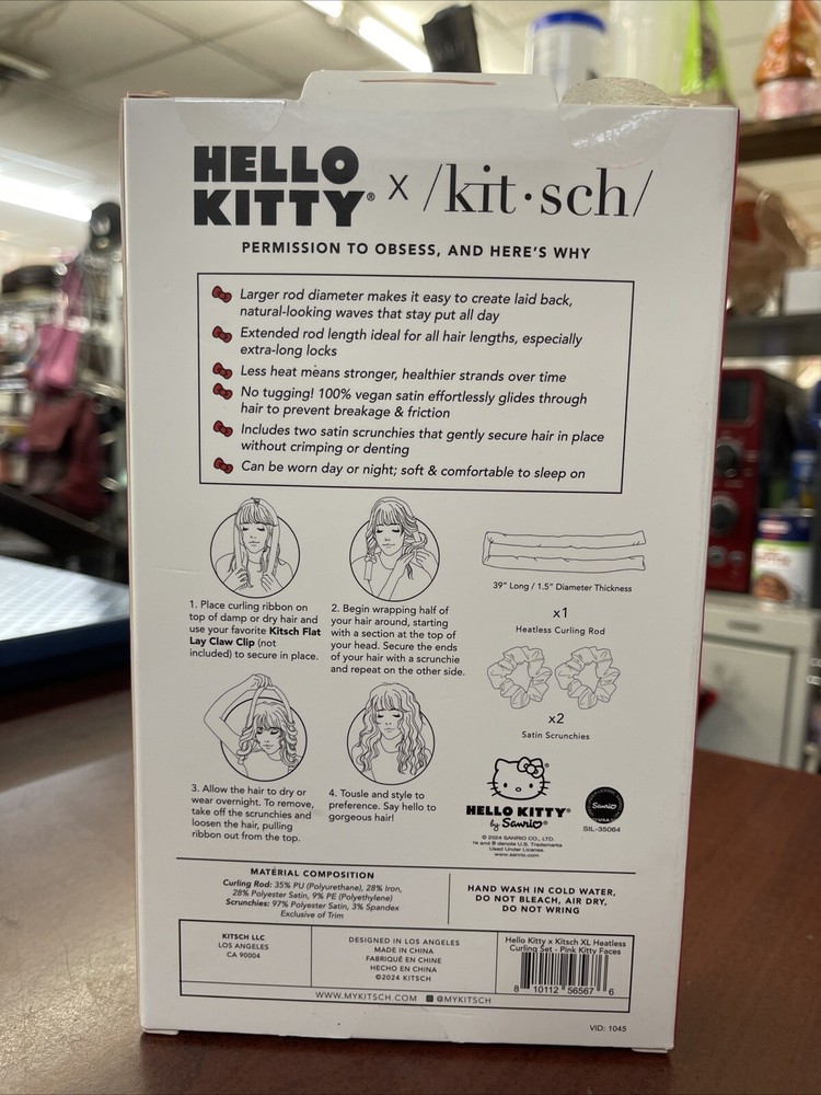 Hello Kitty x Kitsch Heatless Curling Set