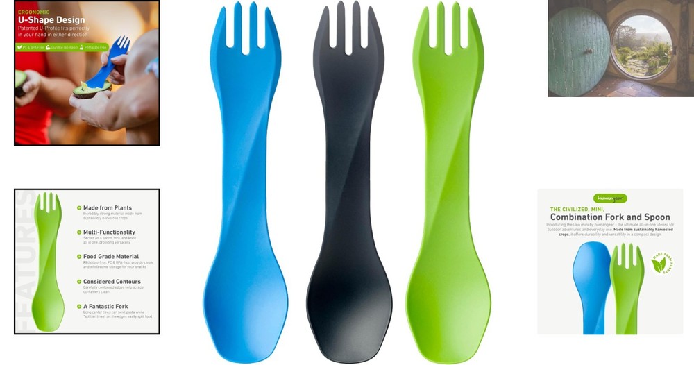 Sustainable GoBites Mini Spork Set - Lightweight, Functional Camping Essentials