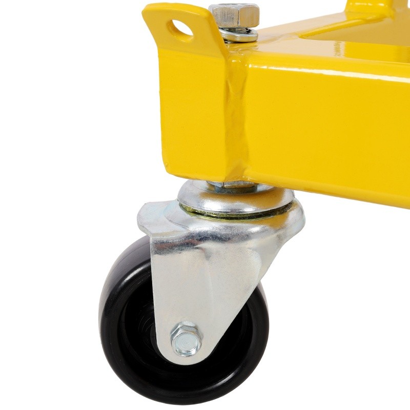 Engineering Motorcycle Engine Shop Cradle Dolly, Frame Racks 1500lbs Yellow