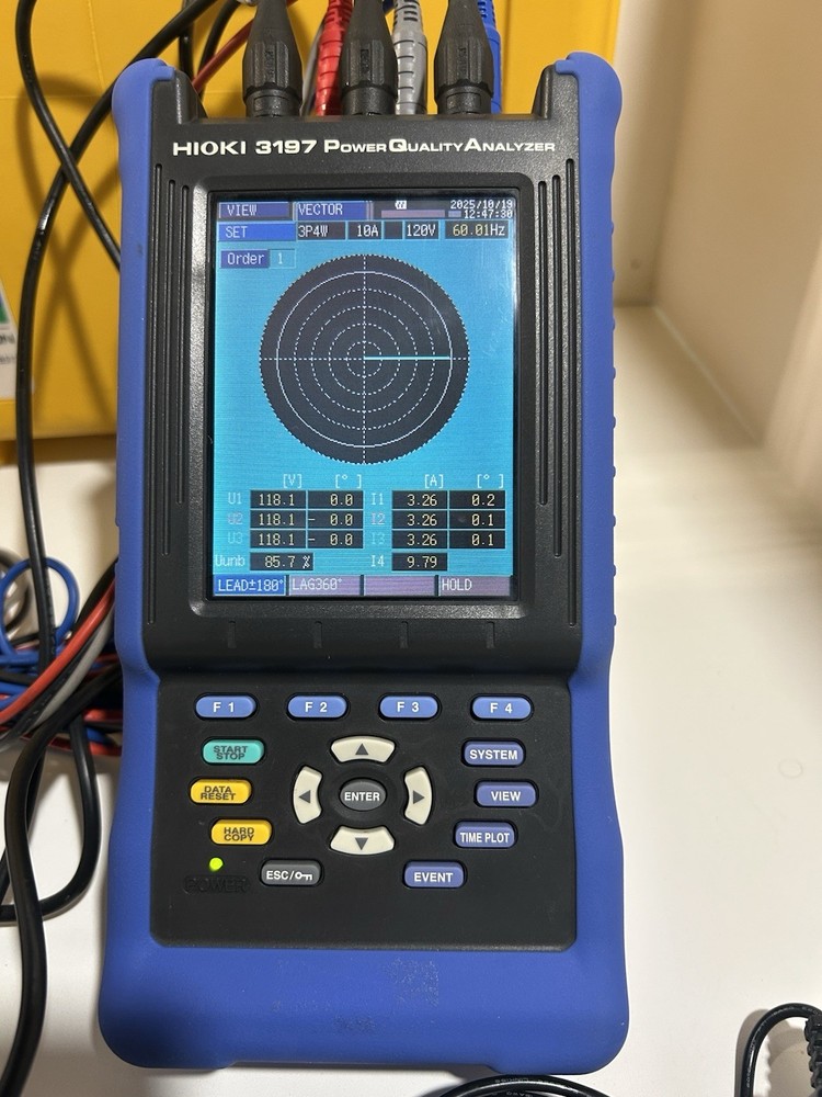 Hioki 3197 Three Phase HandHeld Power Quality Analyzer Meter