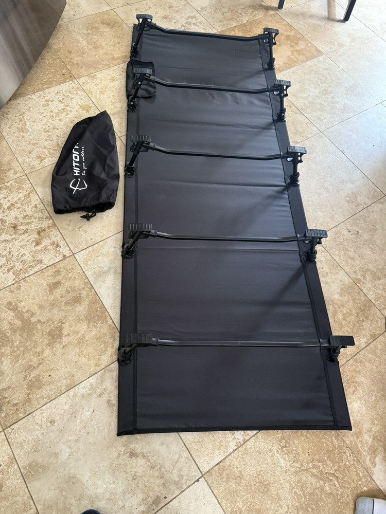 HITORHIKE Camping Cot Compact Folding Cot Bed for Outdoor Backpacking Camping...