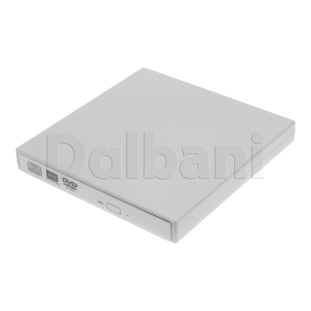 New White External Portable Optical CD DVD Drive USB 2.0 Universal