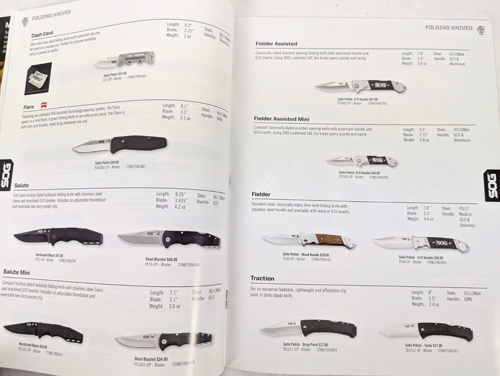SOG 2018 Catalog Product Guide Knives Multi Tools PB