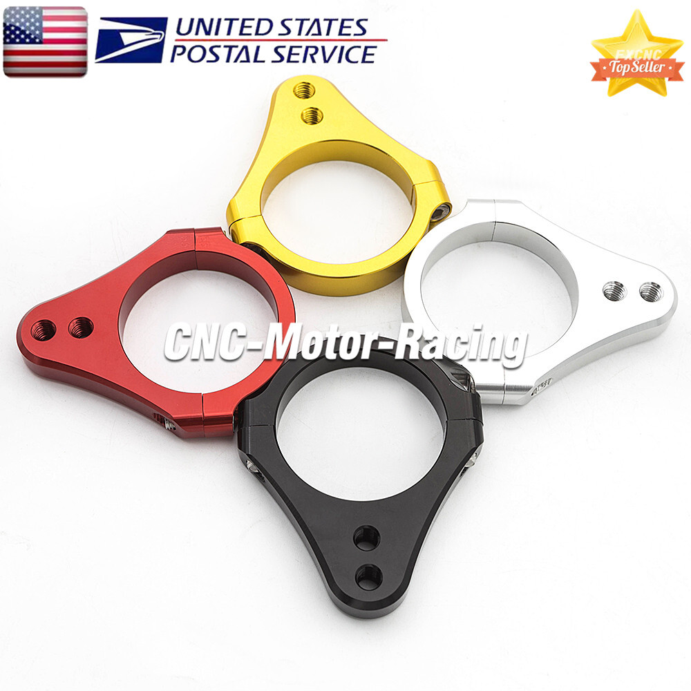 51mm CNC Universal Motorcycle Steering Damper Fork Frame Mount Clamp Bracket