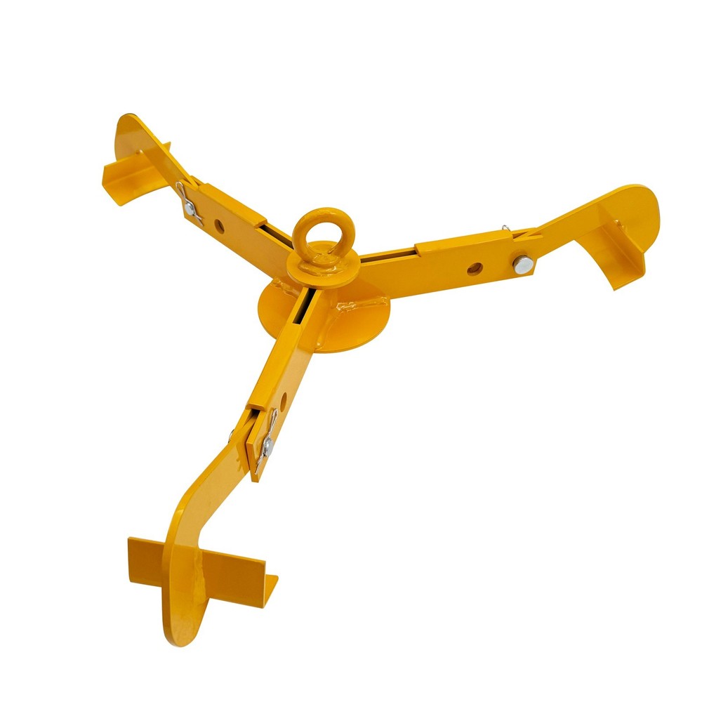 Oil Drum Lifting Hook Forklift Crane 3-Claw Open Closed Head Drum Lifter