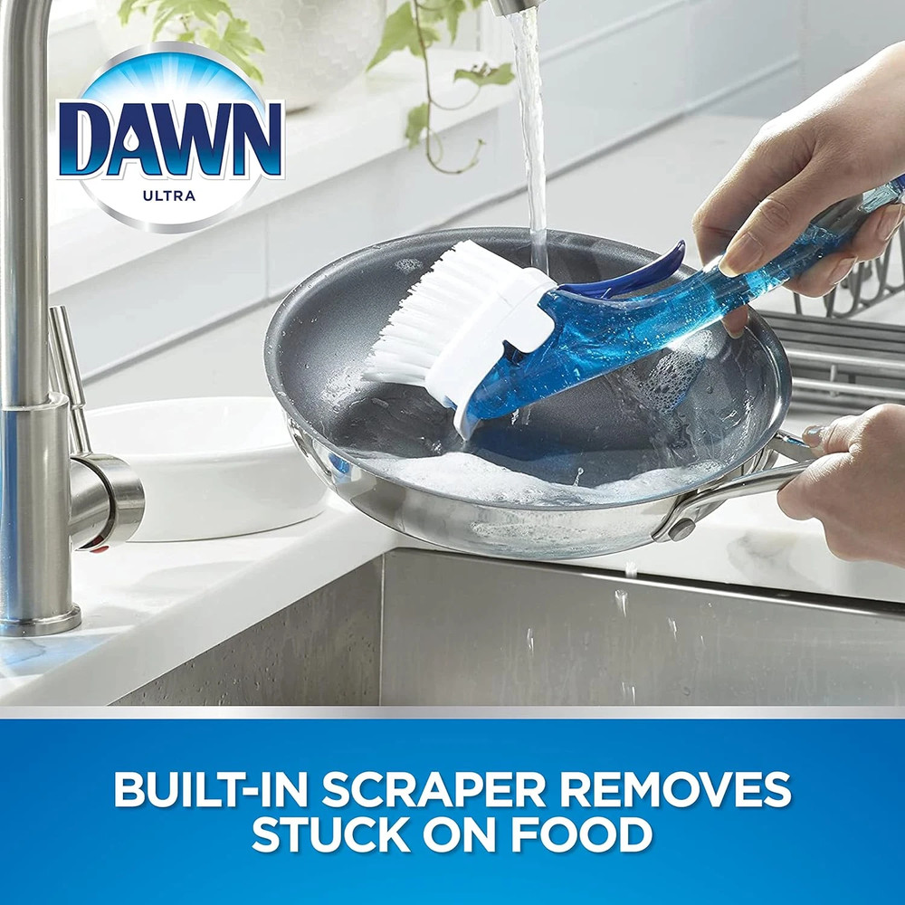DAWN FILLABLE KITCHEN Dish BRUSH No- Drip, Clear