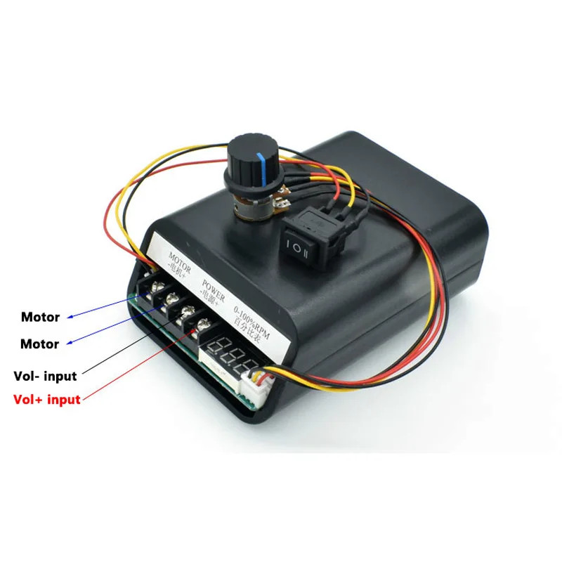 PWM DC Motor Speed Controller Max 60A CW CCW 0~100% Adjustable Drive Module
