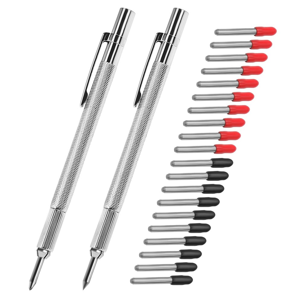2 Pack Tungsten Carbide Scriber with Magnet, with Extra 20 Marking Tip,Scribe...