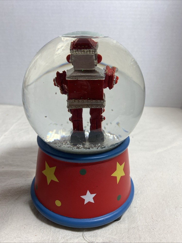 Robot Christmas Musical Water Globe