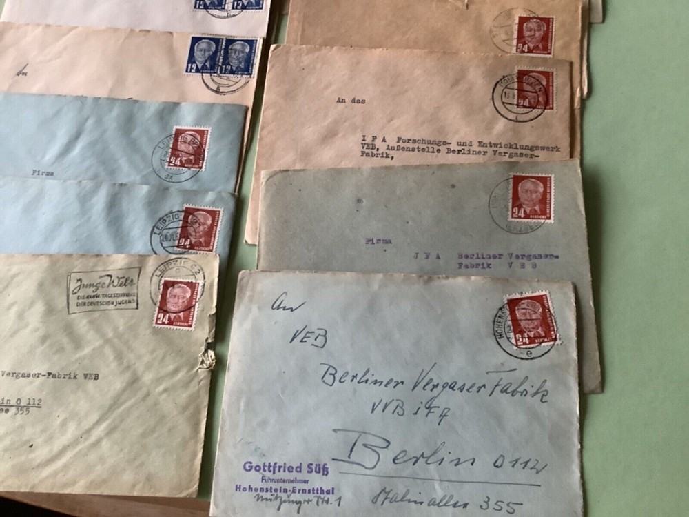 German Democratic Republic 22 postal stamps covers Ref A1671