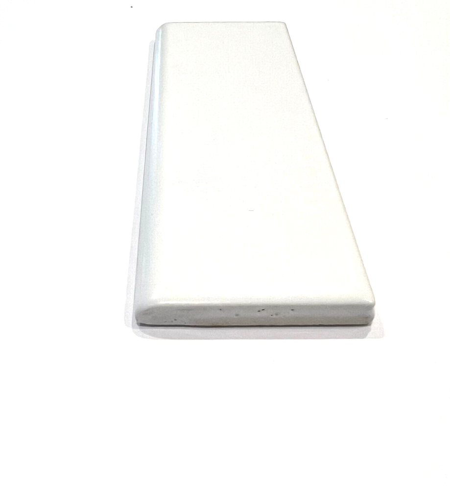 2x6 Bullnose Wall Tile Trim Matte White, 0790 Color Code