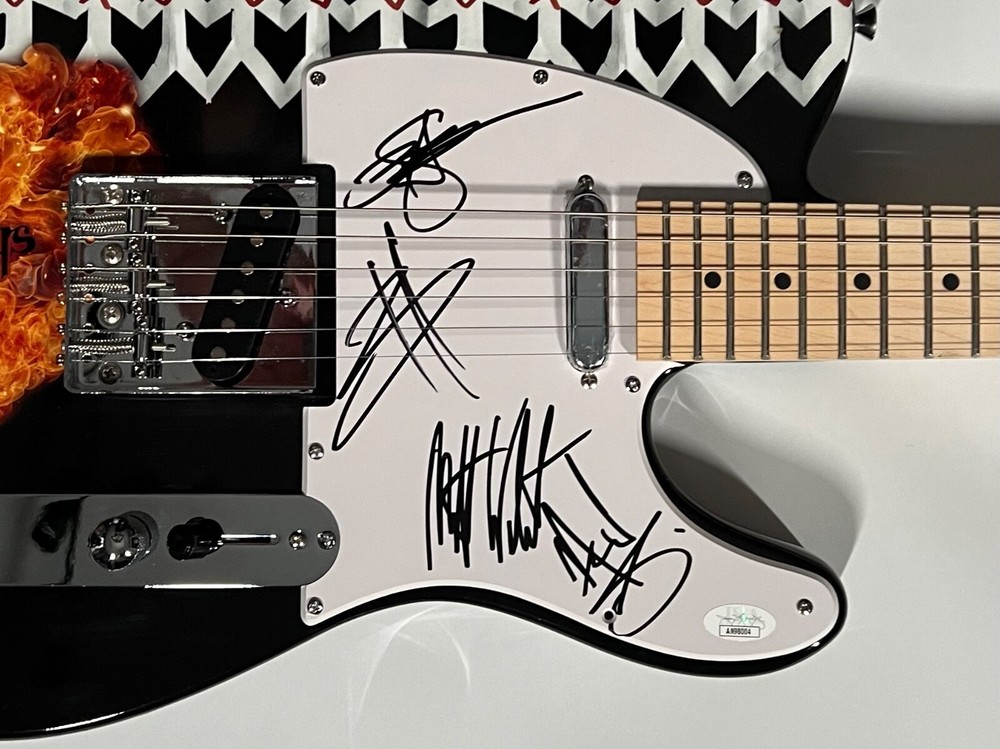 Three Days Grace Fully JSA Autograph Signed Guitar