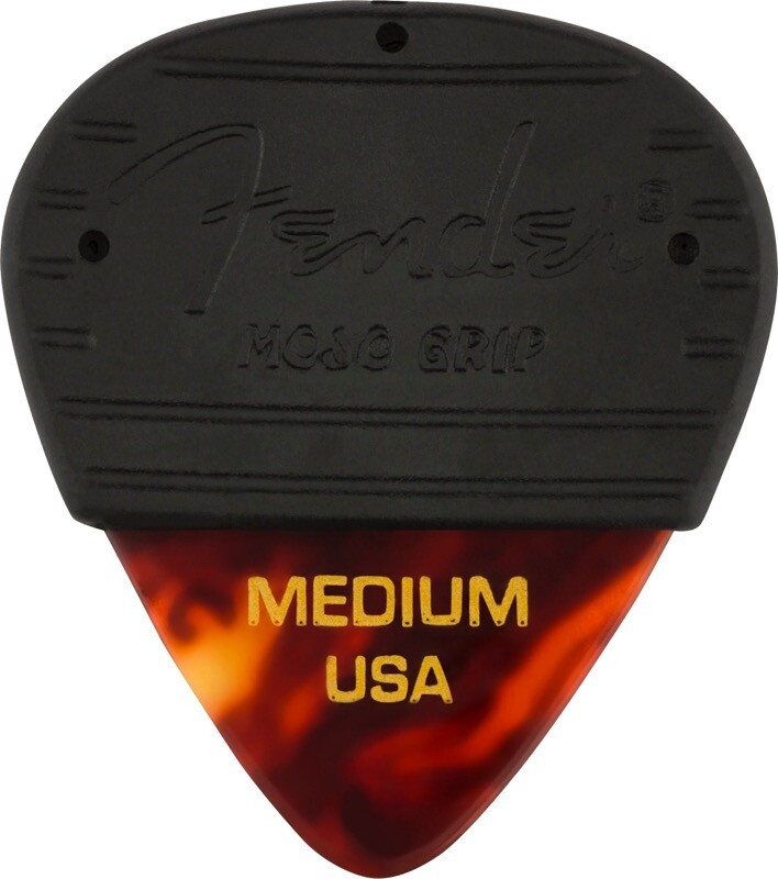 Fender MOJO GRIP Guitar Picks, Celluloid, MEDIUM, 3-Pack, Tortoise Shell