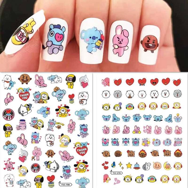 BTS BT21 Kpop 3D Design Nail Art Sticker