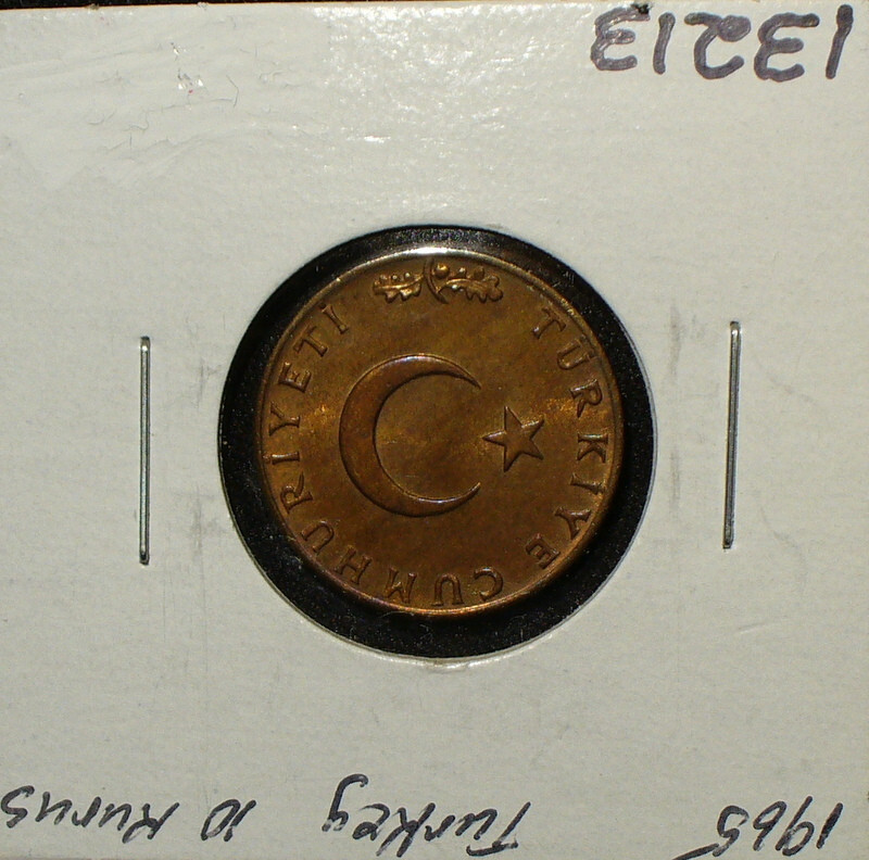 Turkey 1965 10 Kurus Uncirculated Bronze Coin