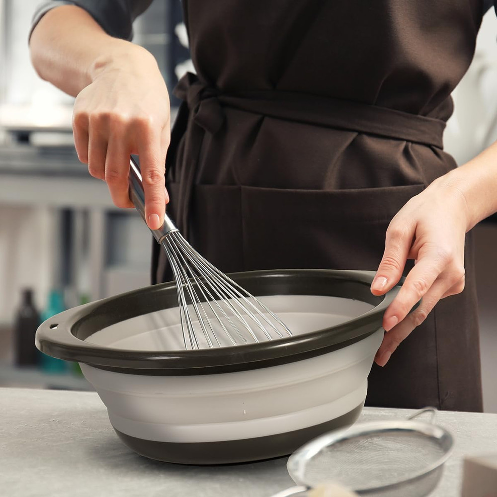 Glad Large Mixing Bowl Collapsible - 5.5L | Foldable Plastic & Rubber Container