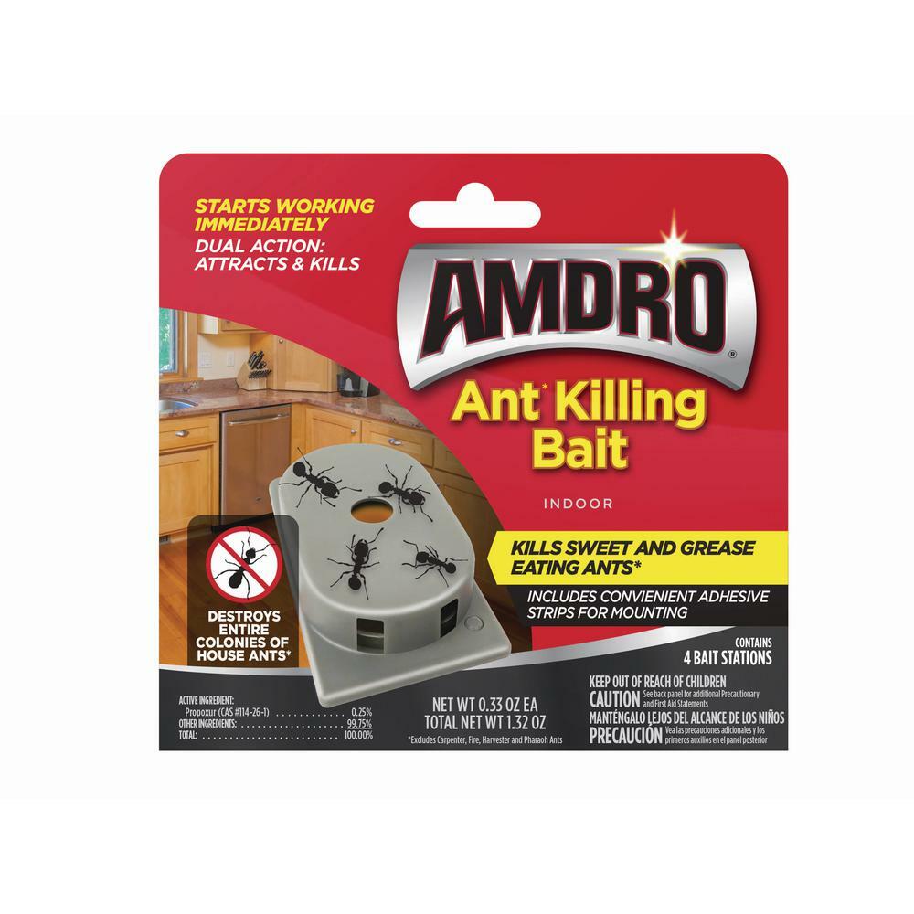 AMDRO Ant Killing Baits (Indoor) "Kills Ants" - 4 Stations