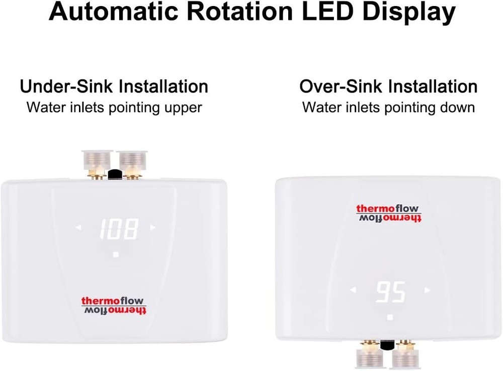 240V Electric Mini Tankless Water Heater Point of Use On Demand Instant Hot W...