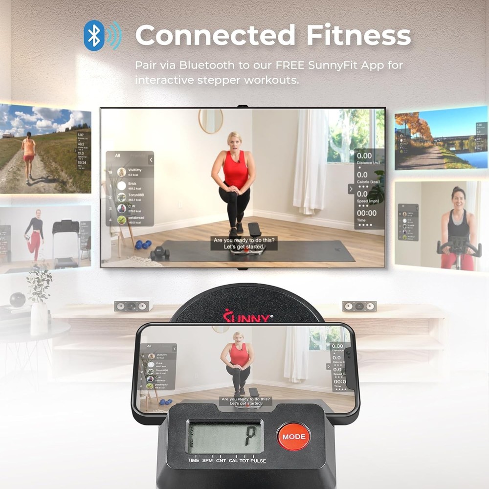 Stair Stepper w/Handlebar, Extended Step Range Climber Machine