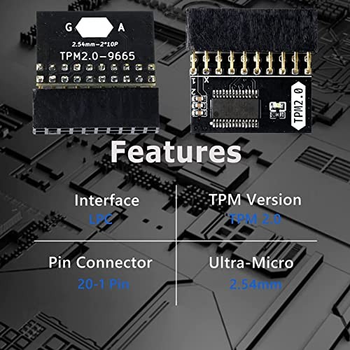 TPM2.0 Encryption Security Module, GA 20-1 Pin 2 * 10P TPM Remote Card Encryp...
