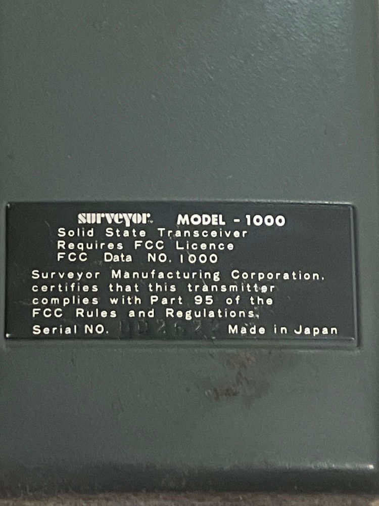 🔥Surveyor Pack Transceiver 1000. Vintage.