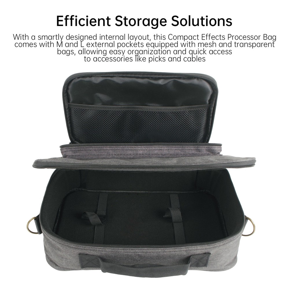 Multi-Effects Pedal Bag DJ Controller Case Waterproof Fabric 10mm Pearl TQDE