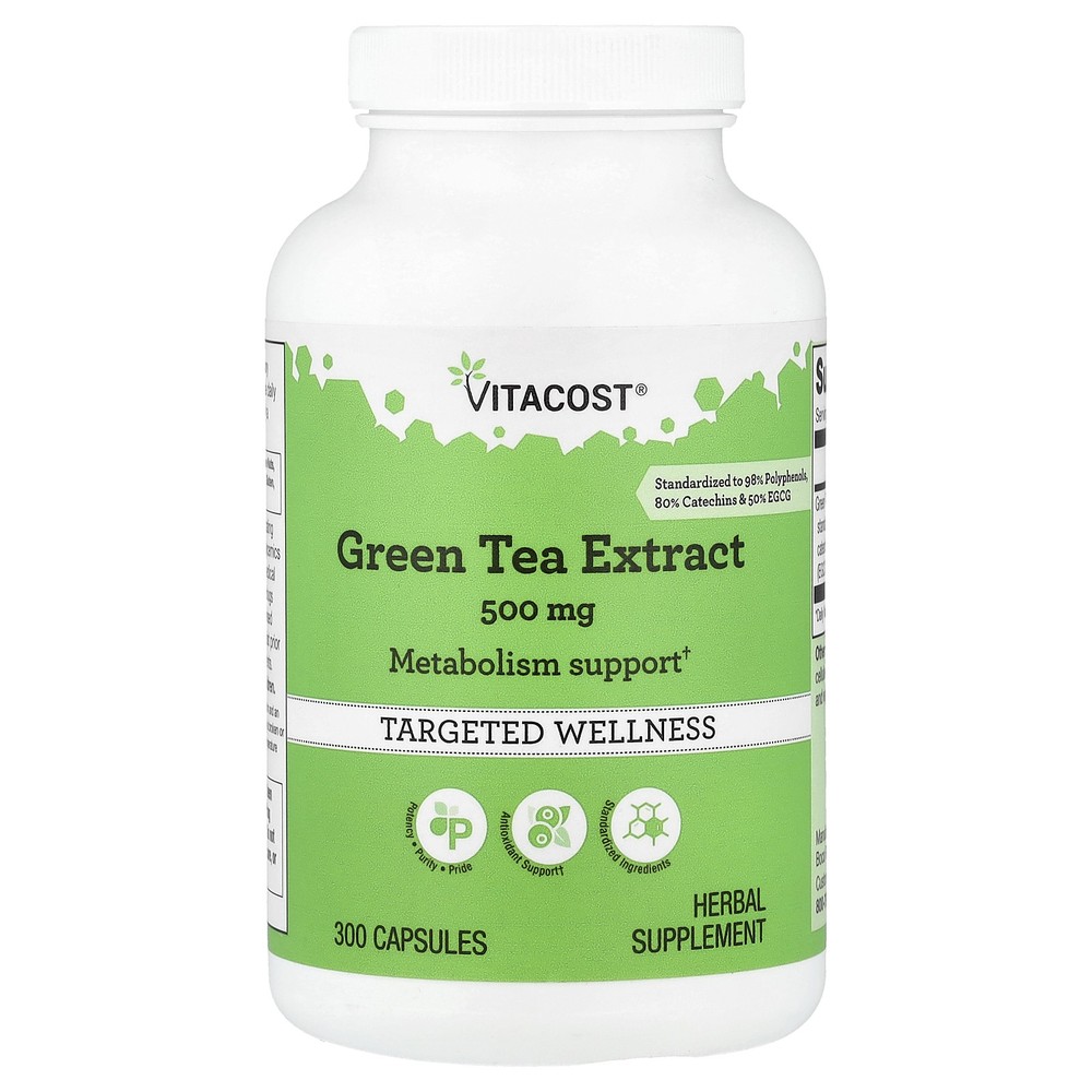 Green Tea Extract, 500 mg, 300 Capsules