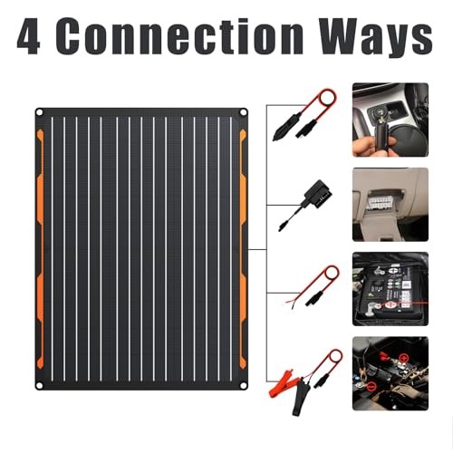 20W 12V Solar Panel Charger Kit with Built-in Charge Controller - TC-20W