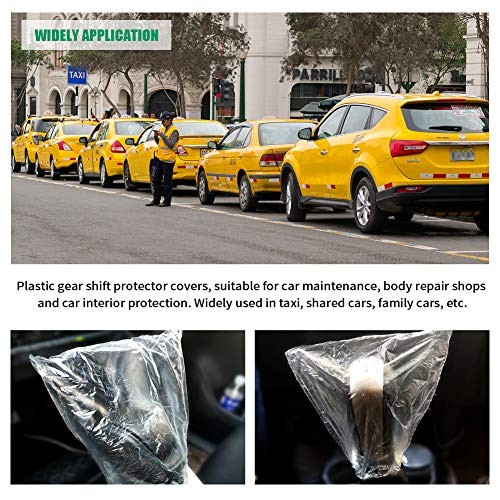 500PCS Disposable Gear Shift Cover Plastic Transparent Car Gear Shift