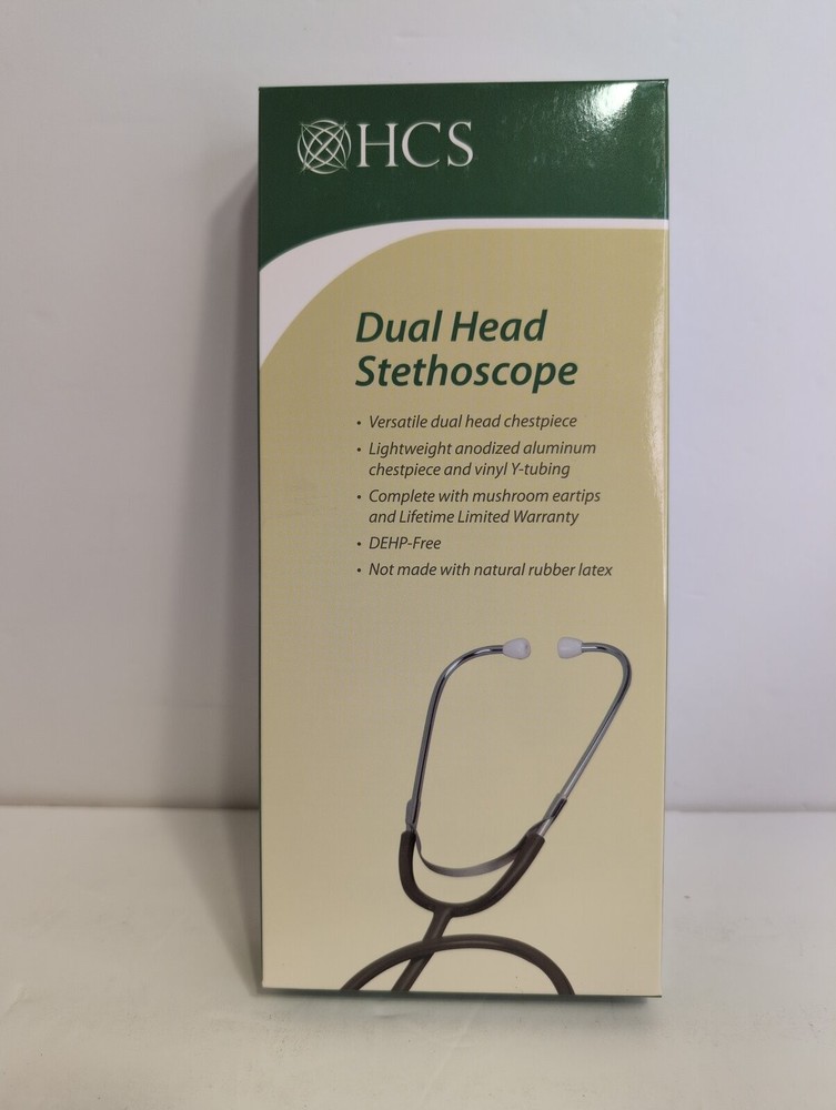 Dual Head Stethoscope for Doctors Nurses EMTs HCS Black