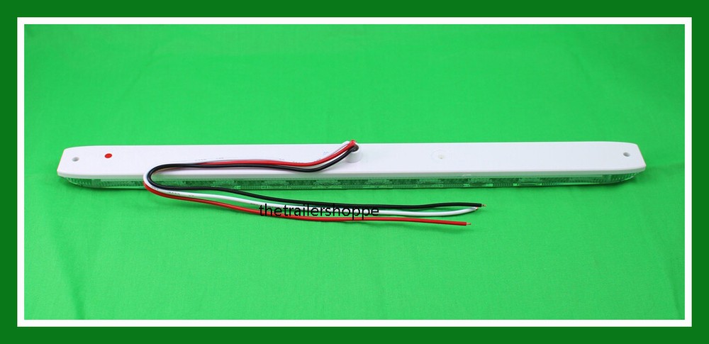 Maxxima 15" Surface Mount Rectangular Stop Turn Tail Strip Light Red Clear Lens
