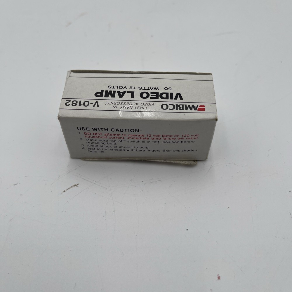 NEW• AMBICO VIDEO LAMP V-0182 50W 12V Replacement Part