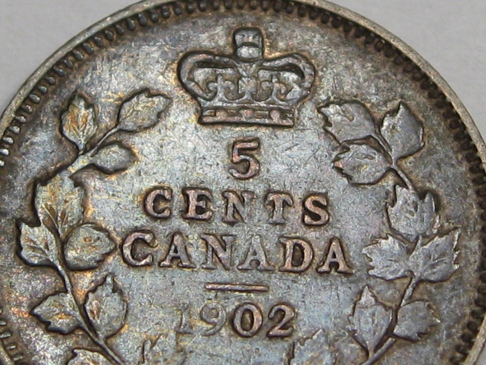 F/VF 1902 Five Cent 5¢ CANADA. #23