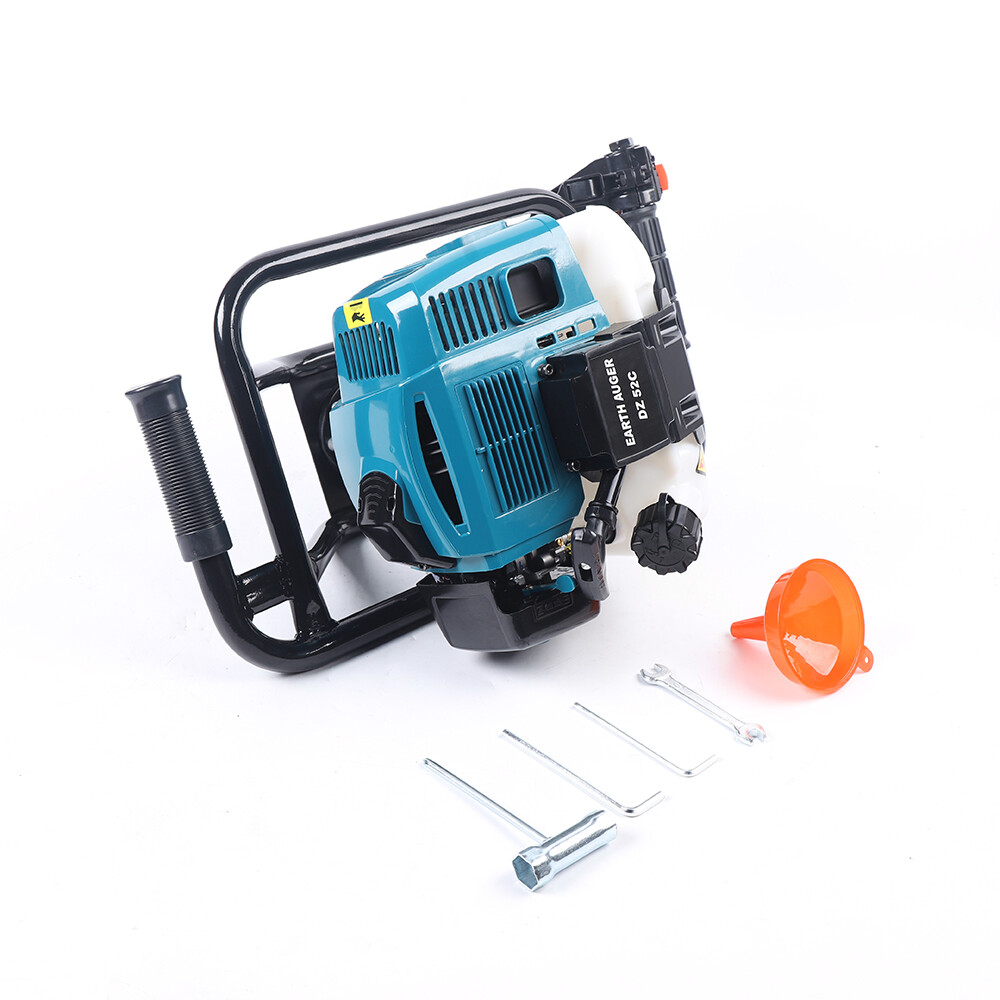 52CC 2.3HP Gas Powered Post Hole Digger Earth Auger Digging Engine w/ 4"&8" Bits