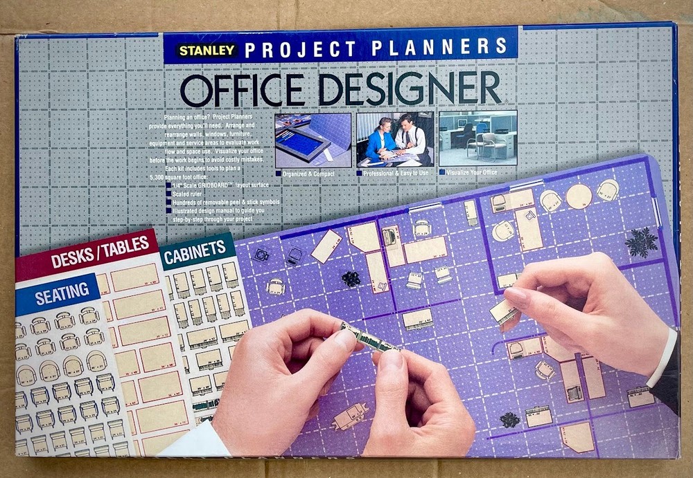 Stanley Project Planners Office Designer Scale Gridboard 1988 90-368