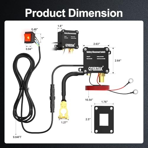 12V 250A Battery Manual Control (Illuminated Boat Rocker Panel Switch)
