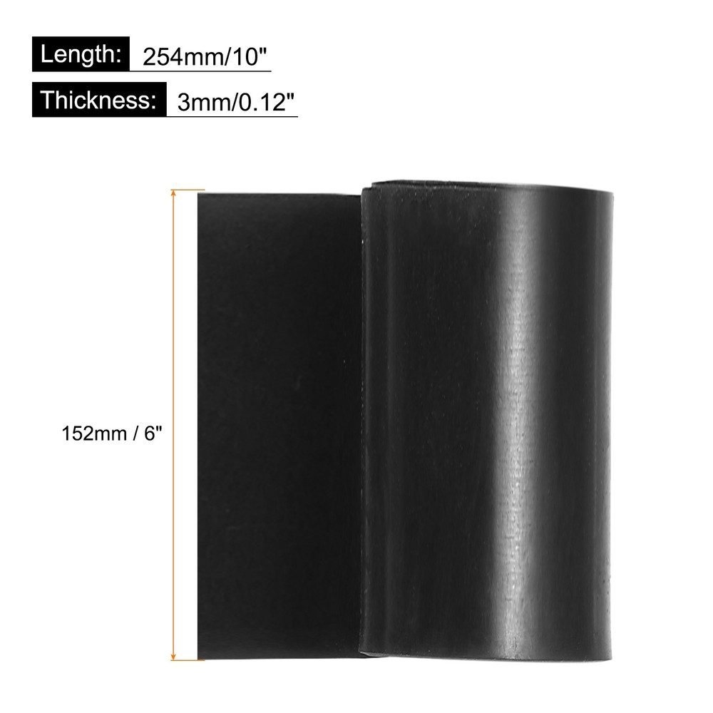 Solid Rubber Sheet 1/8" x 6" x 10" for Gaskets DIY Material