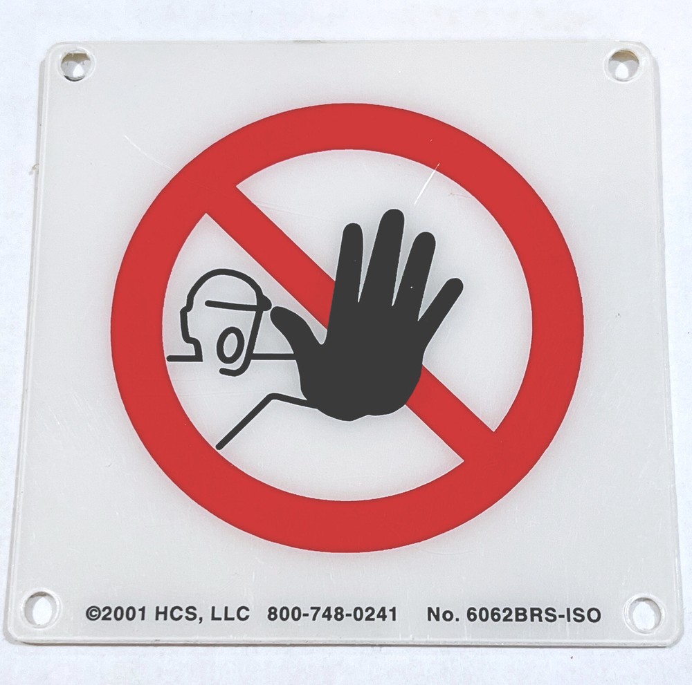 Danger Do Not Enter / Hands Off - Hand Stop Sign Sticker