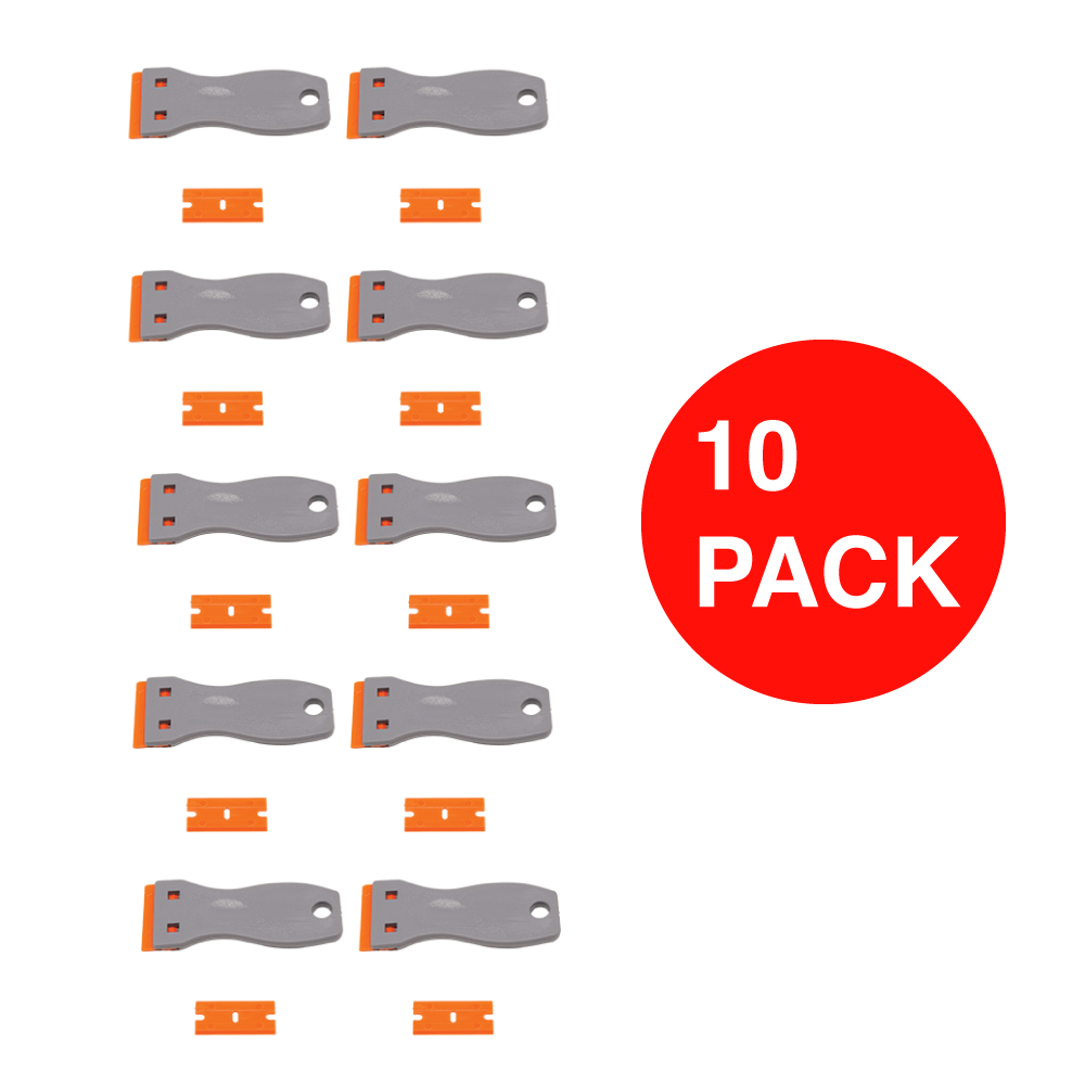 Plastic Razor Scraper Includes Replacement Blades Remover for Stickers, Adhesive